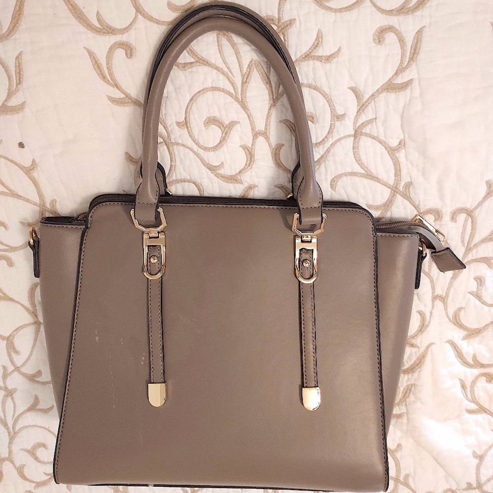 Women's Elegant Faux Leather Zipper Shoulder Bag